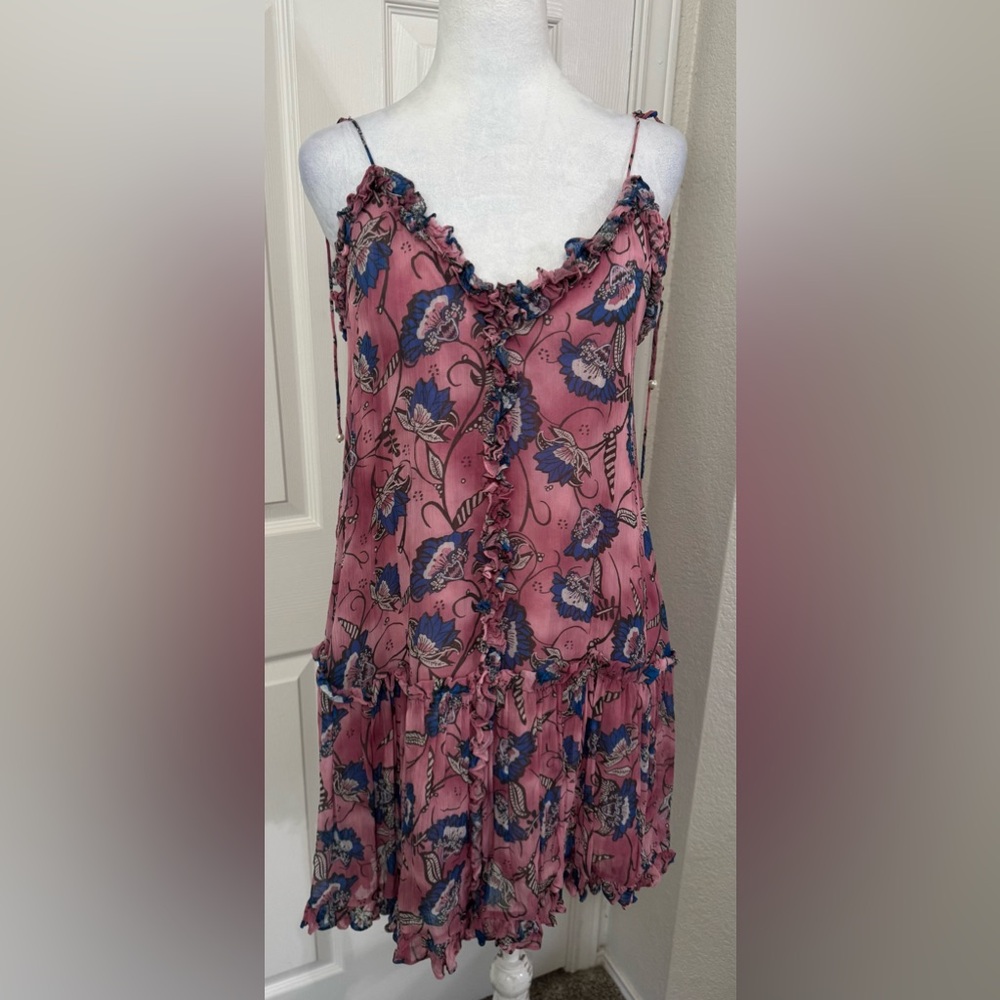 Cleobella Lotus Print Bella Mini Dress Size S - Picture 2 of 14